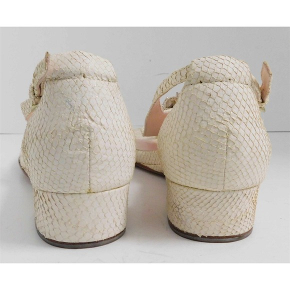 New Taryn‎ Rose Kandi Ivory Snake Rose GoldLEather Flower Flat Sandals 7.5 M - Picture 6 of 7